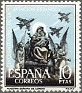 Spain 1961 Planes 10 Ptas Blue & Brown Edifil 1405